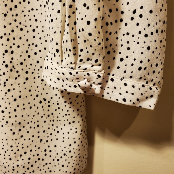 Loft dotted blouse with pleats - Picture 3 of 4
